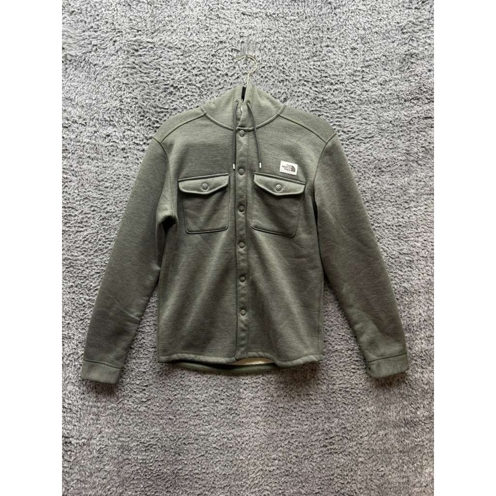 The North Face Sherpa Patrol Snap-Up Fleece-Lined‎ Hoodie Green Mens Size S